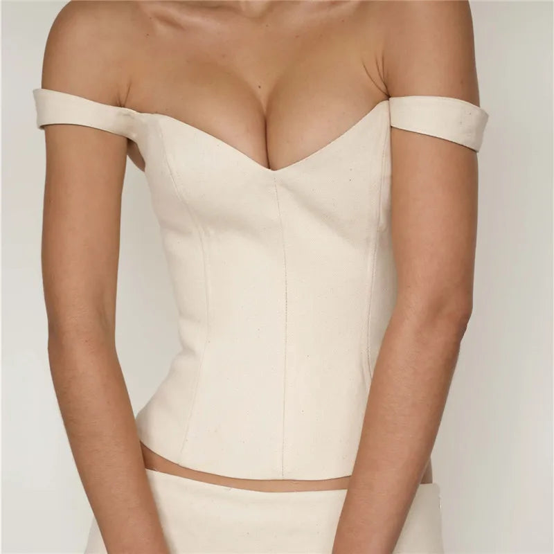 Sleeveless Corset Elegant Women Vintage Pure Cotton V-neck Crop Tops Bandage Corsets Camisole Y2k Clothes Summer Streetwear Vest